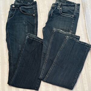 Two pairs of ladies, cowgirl, tough jeans